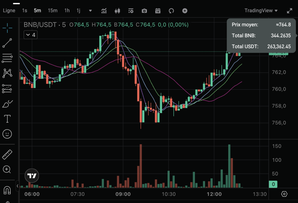 Graph 1 month bnb crypto