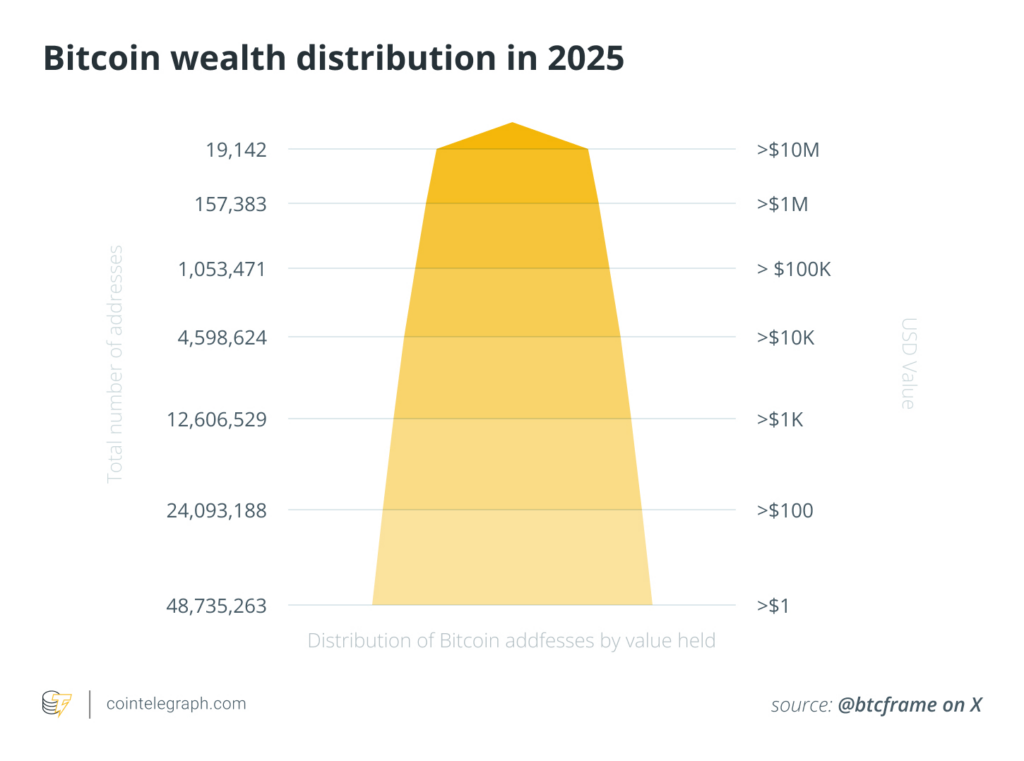 Bitcoin wealth distribution chart 2025