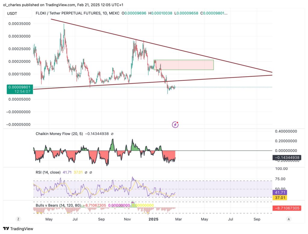 gráfico do FLOKI em 3 horas