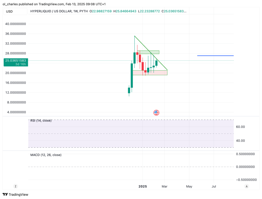 gráfico de preços do HYPE semanal