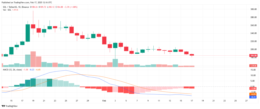 Análise técnica do preço da criptomoeda Solana