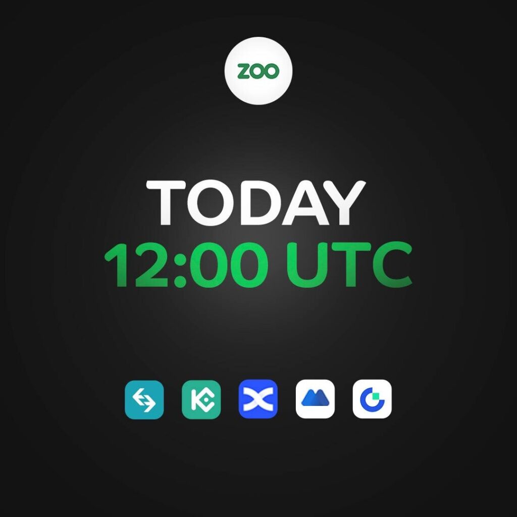 imagem do lançamento do token ZOO nas exchanges