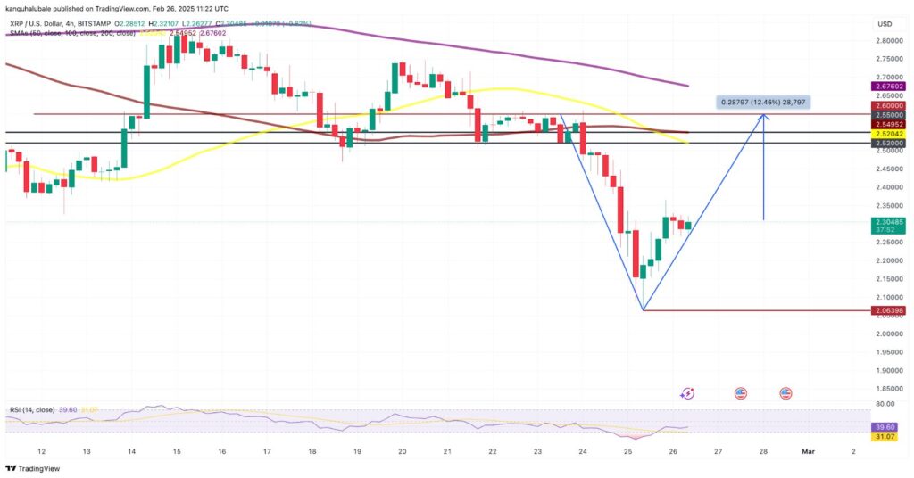 Gráfico XRP Ripple fevereiro 2025