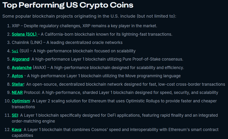 Principais cryptomoedas dos EUA segundo analistas da Nansen