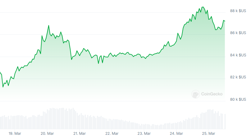 gráfico de preços do btc dia da libertação