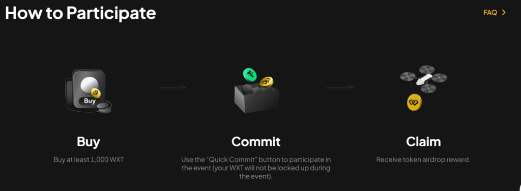 We-Launch para ganhar Airdrops na Weex