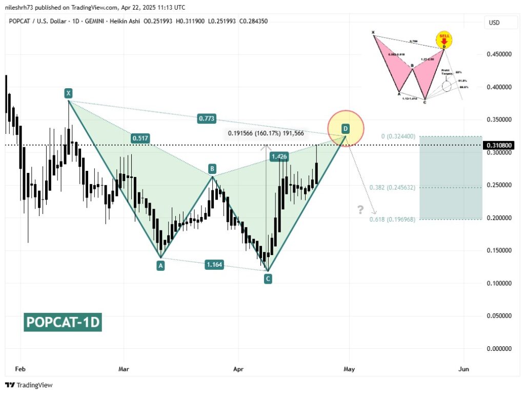 Um gráfico de POPCAT