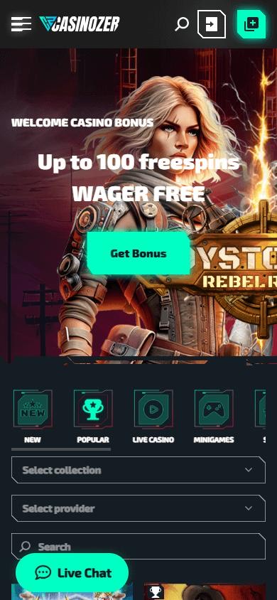 casinozer site mobile