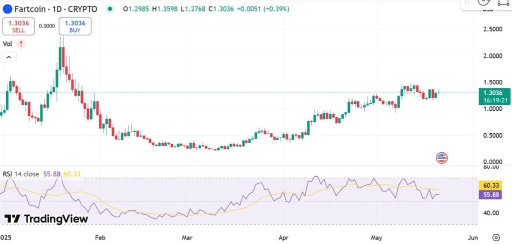 O preço do FARTCOIN