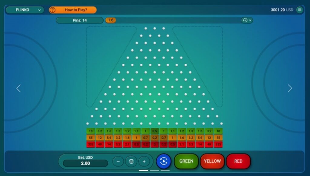 Mini-jogos casino plinko