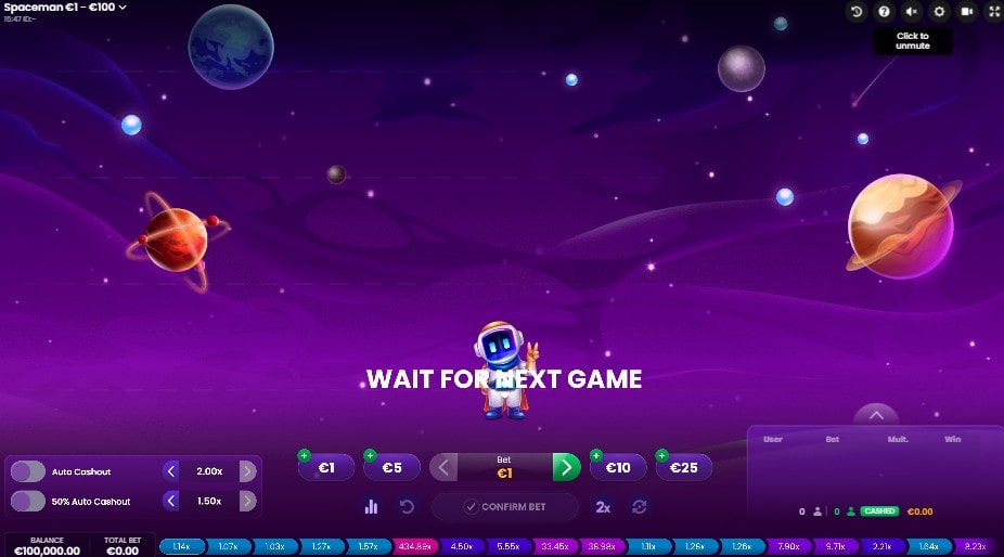 spaceman mini-jogos casino