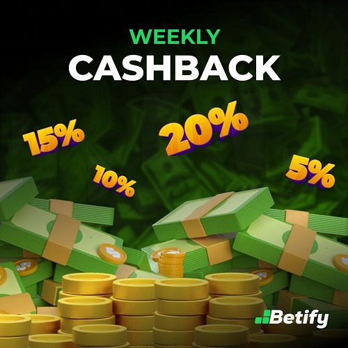 Cashback com o casino crypto Betify