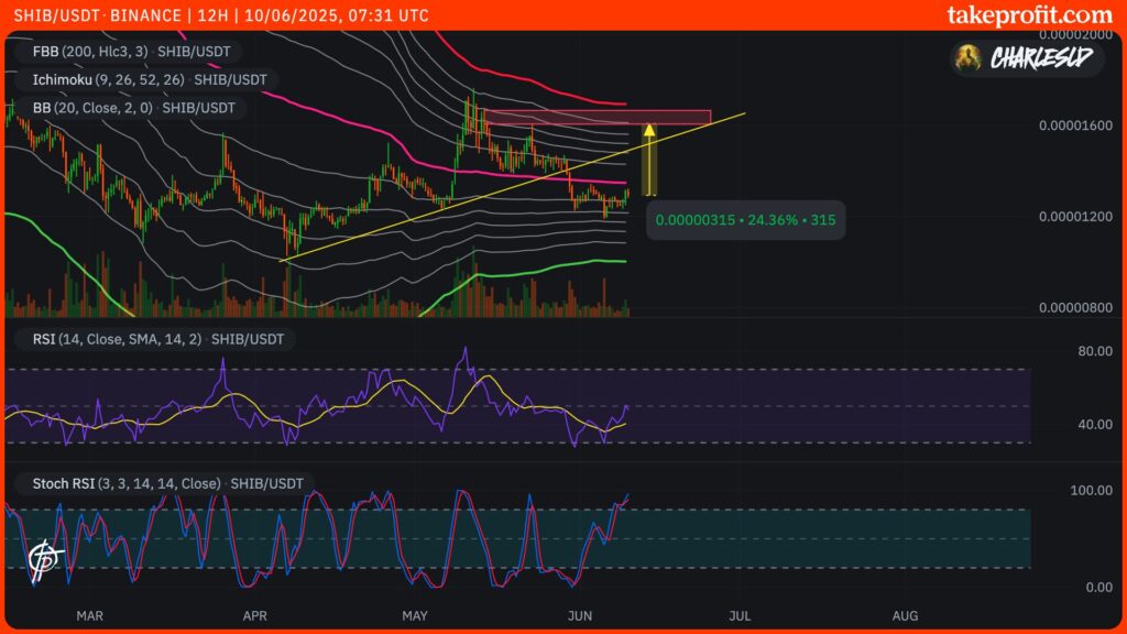 gráfico do SHIB em 12H