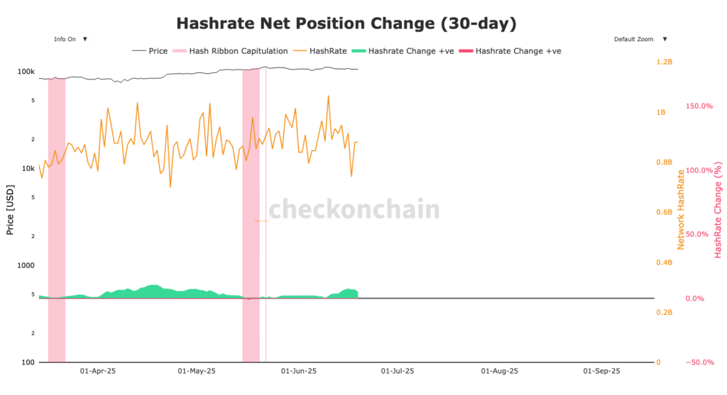 Hashrate Bitcoin em 30 dias