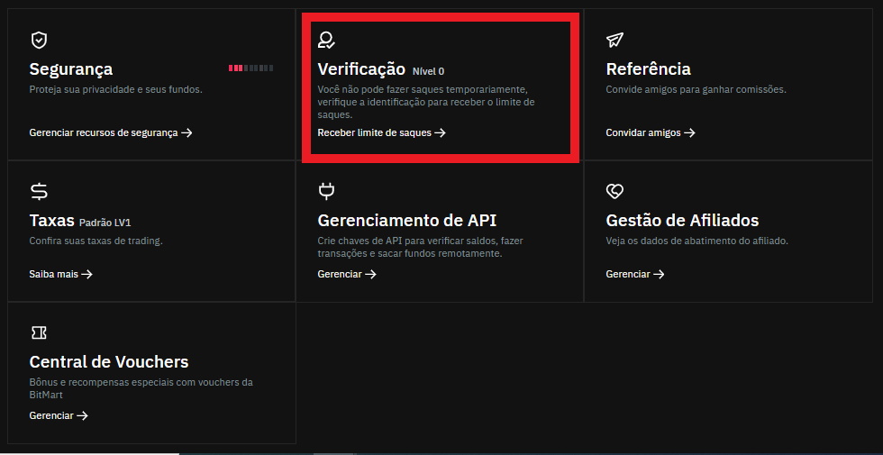 Verificação KYC Bitmart