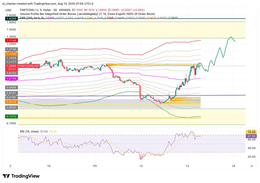 cotação do fartcoin em 30 minutos