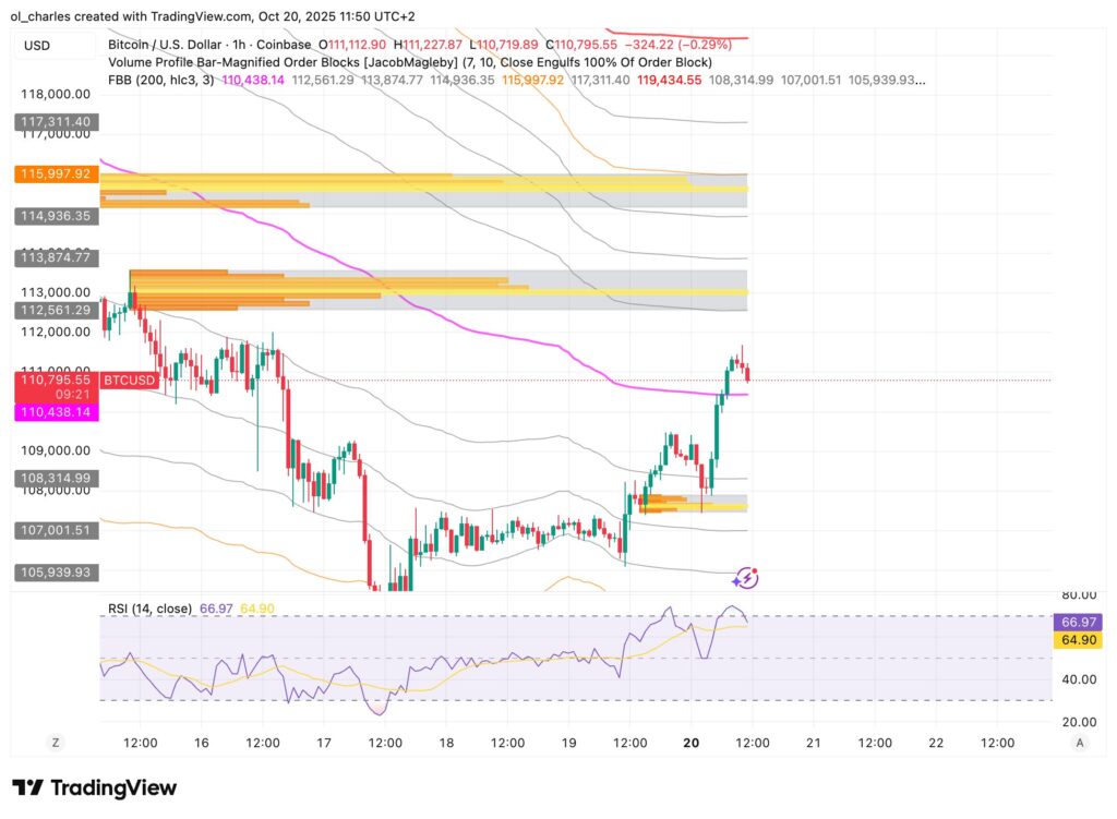 Crypto: Cotação da Bitcoin em 1 hora