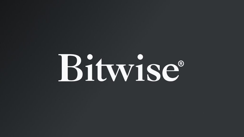 O logótipo da Bitwise em branco sobre um fundo cinzento